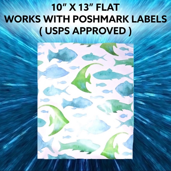25 10X13 Marine Fish Poly Mailers PRICE IS FIRM - Picture 2 of 7